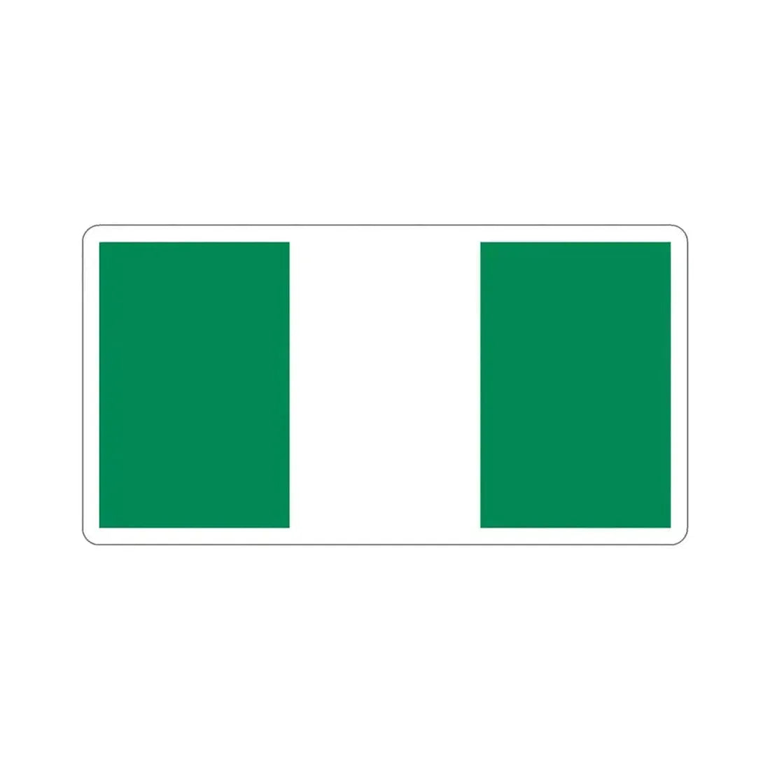 Flag of Nigeria STICKER Vinyl Die-Cut Decal 4 Inch - The Sticker Space