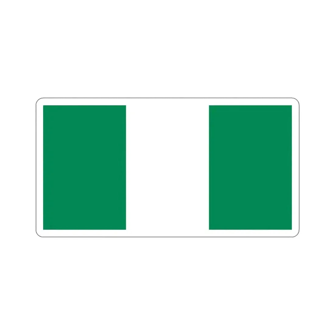Flag of Nigeria STICKER Vinyl Die-Cut Decal 4 Inch - The Sticker Space