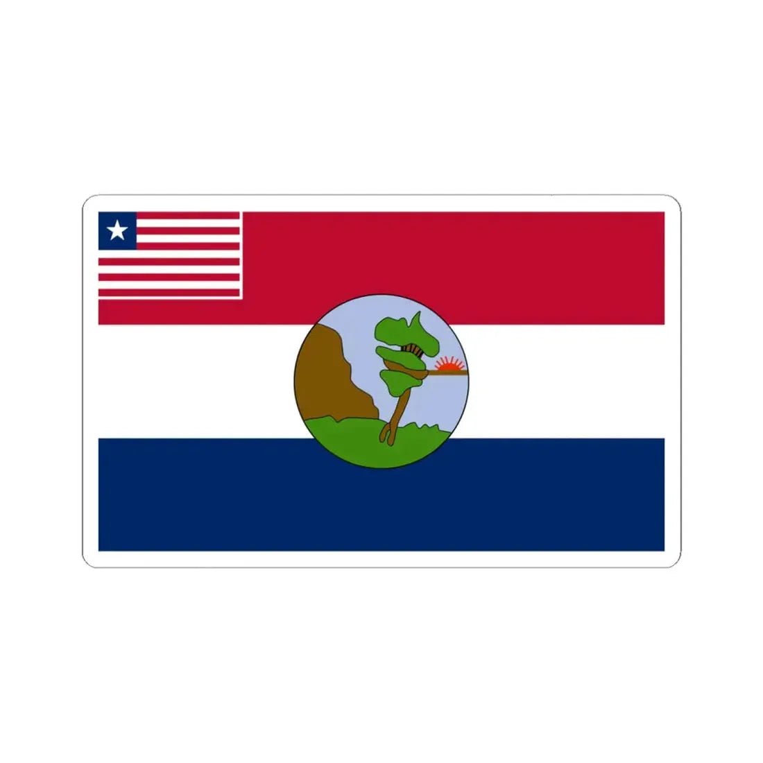 Flag of Nimba County (Liberia) STICKER Vinyl Kiss-Cut Decal 6 Inch White - The Sticker Space