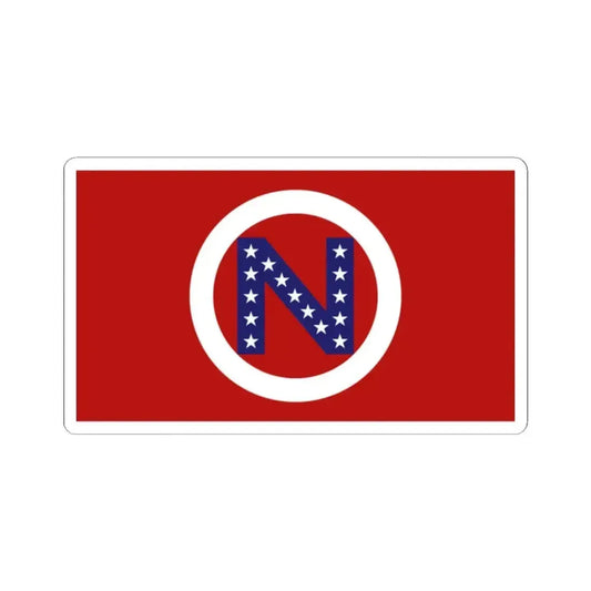 Flag of Noble County Ohio (United States) STICKER Vinyl Kiss-Cut Decal 2 Inch White - The Sticker Space