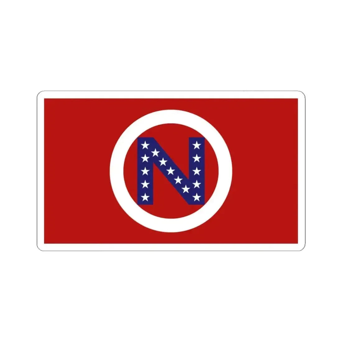 Flag of Noble County Ohio (United States) STICKER Vinyl Kiss-Cut Decal 3 Inch White - The Sticker Space