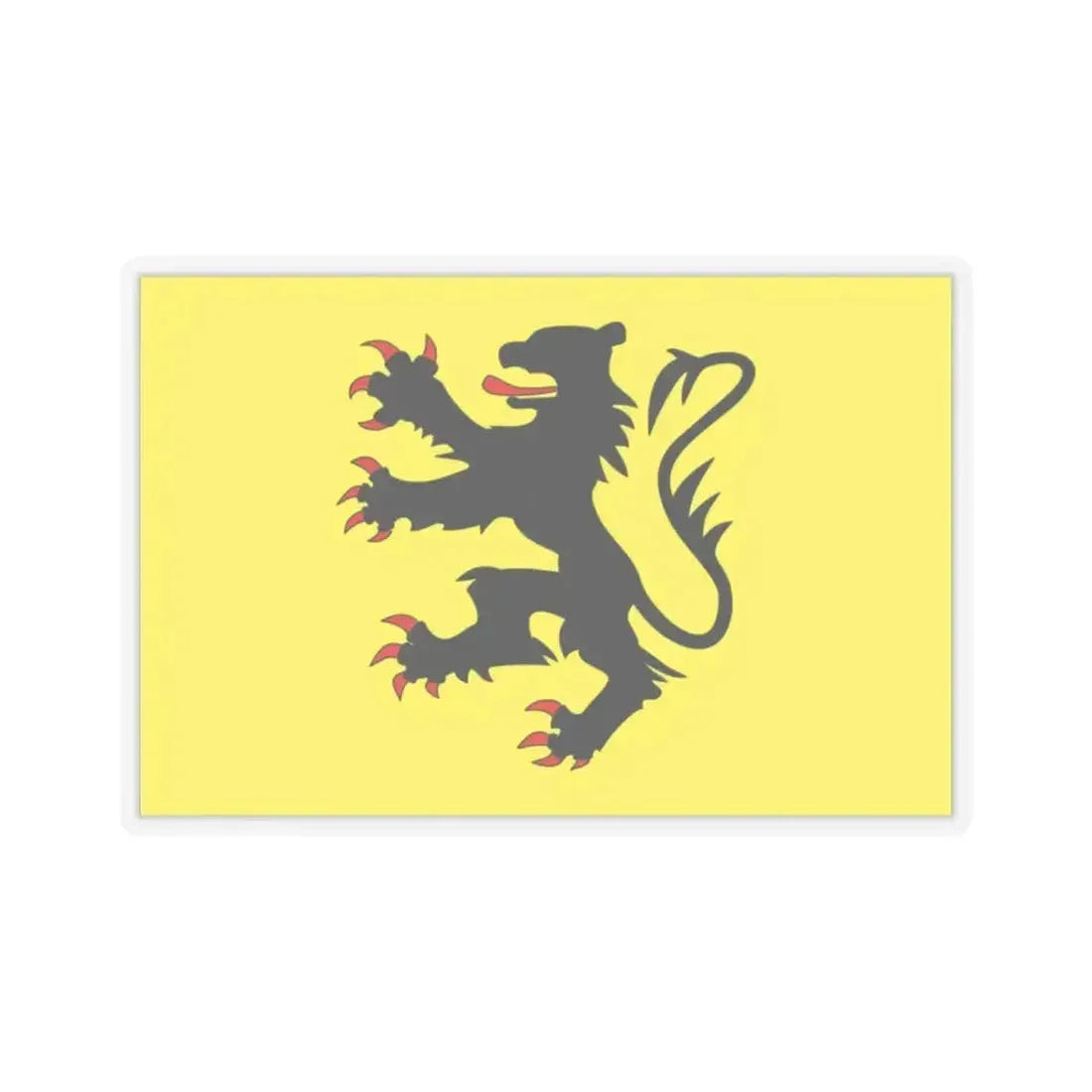 Flag of Nord France 2 - STICKER Vinyl Kiss-Cut Decal 2 Inch Transparent - The Sticker Space