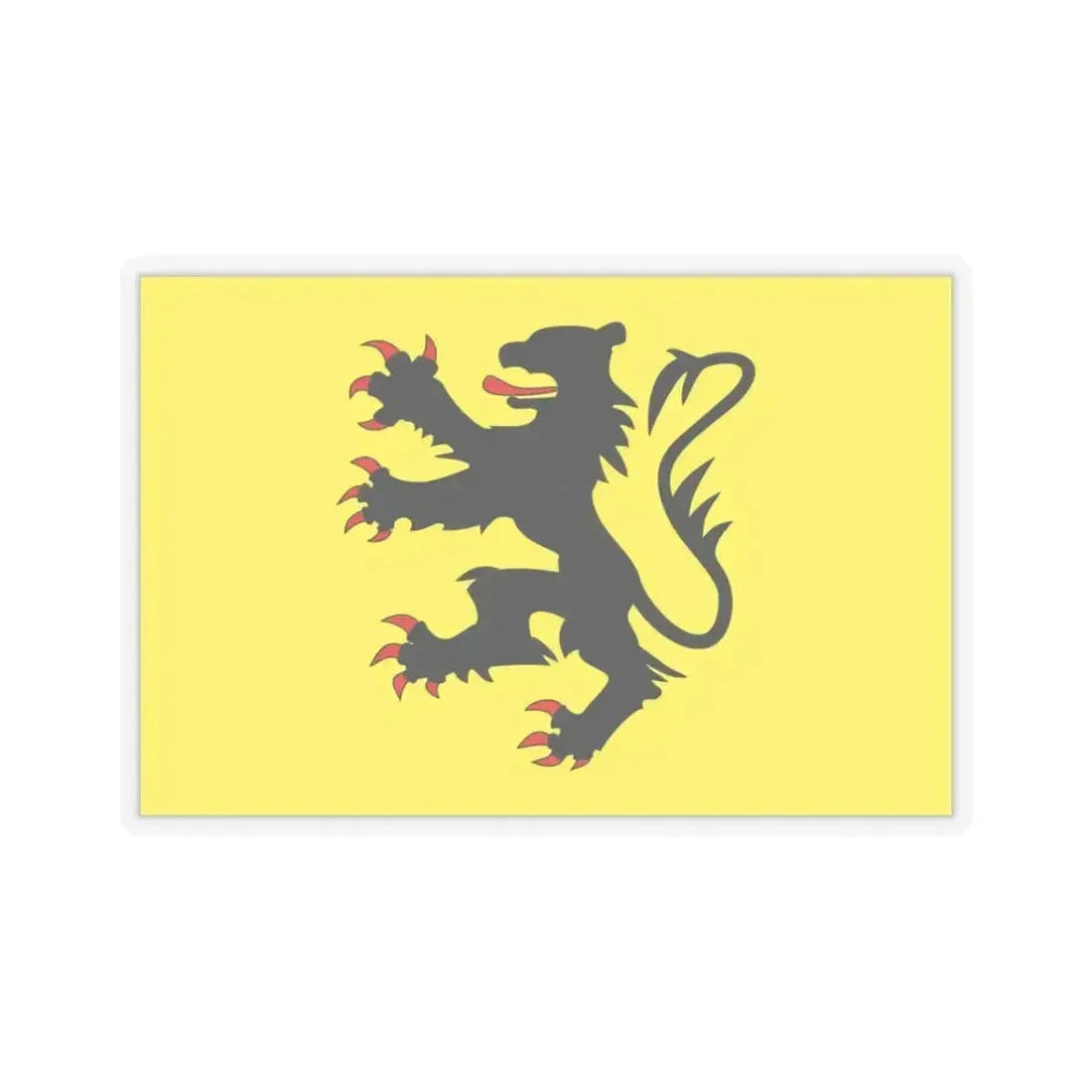 Flag of Nord France 2 - STICKER Vinyl Kiss-Cut Decal 3 Inch Transparent - The Sticker Space