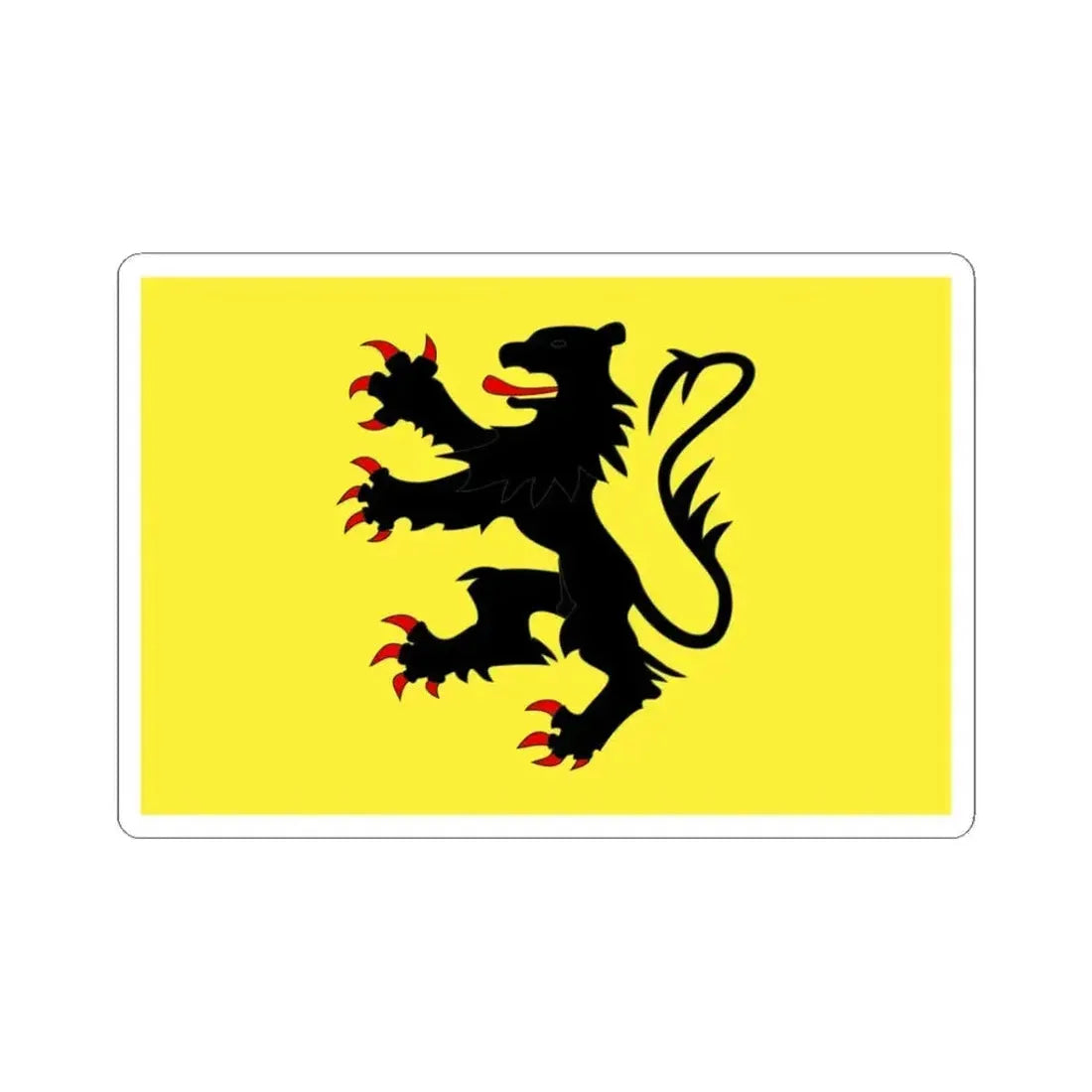 Flag of Nord France 2 - STICKER Vinyl Kiss-Cut Decal 3 Inch White - The Sticker Space