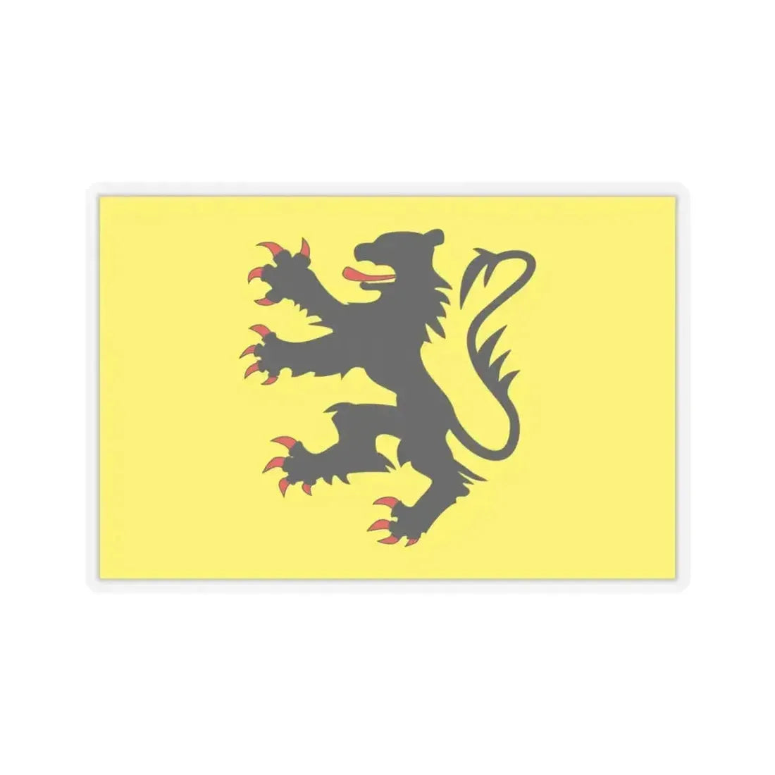 Flag of Nord France 2 - STICKER Vinyl Kiss-Cut Decal 4 Inch Transparent - The Sticker Space