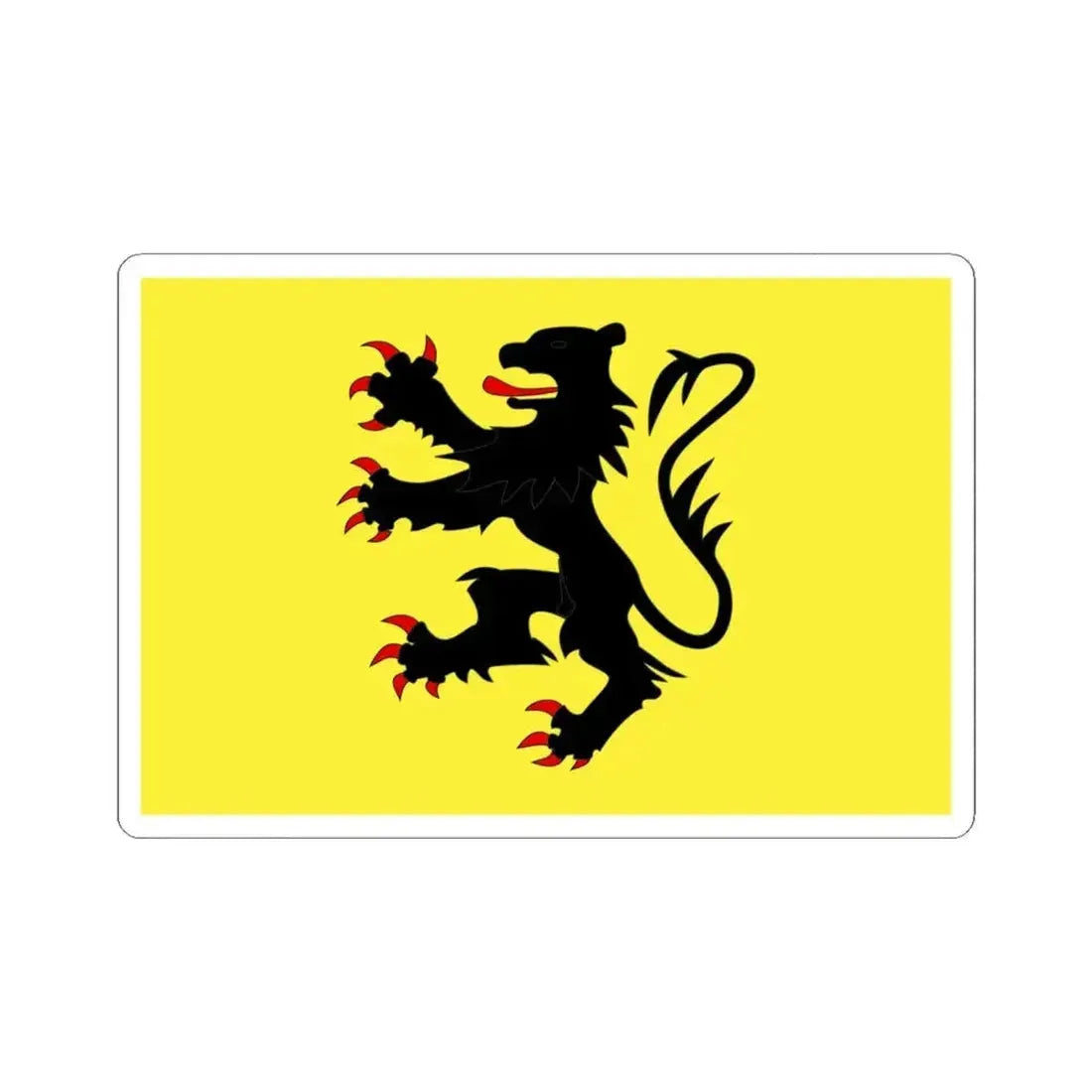Flag of Nord France 2 - STICKER Vinyl Kiss-Cut Decal 6 Inch White - The Sticker Space