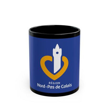 Flag of Nord Pas de Calais France 2 - Black Coffee Mug-11oz-The Sticker Space