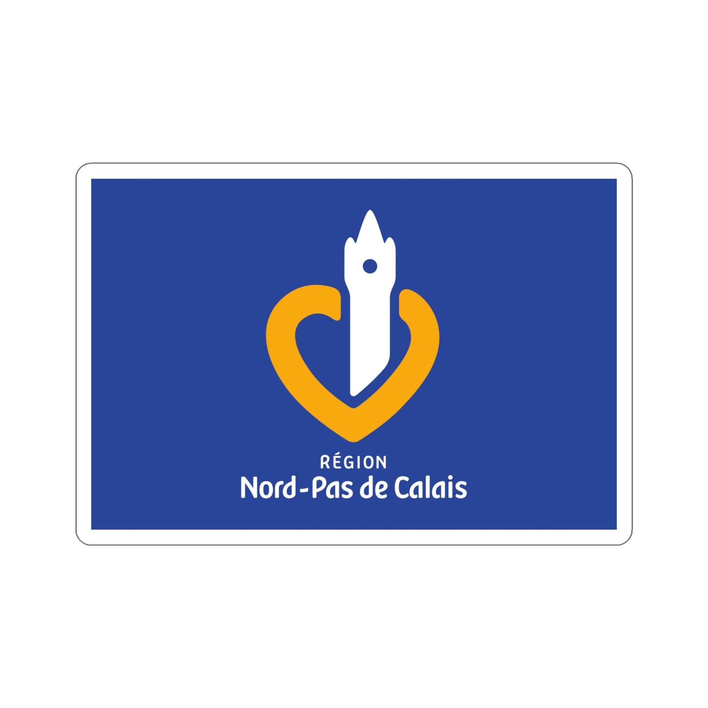 Flag of Nord Pas de Calais France 2 STICKER Vinyl Die-Cut Decal-5 Inch-The Sticker Space