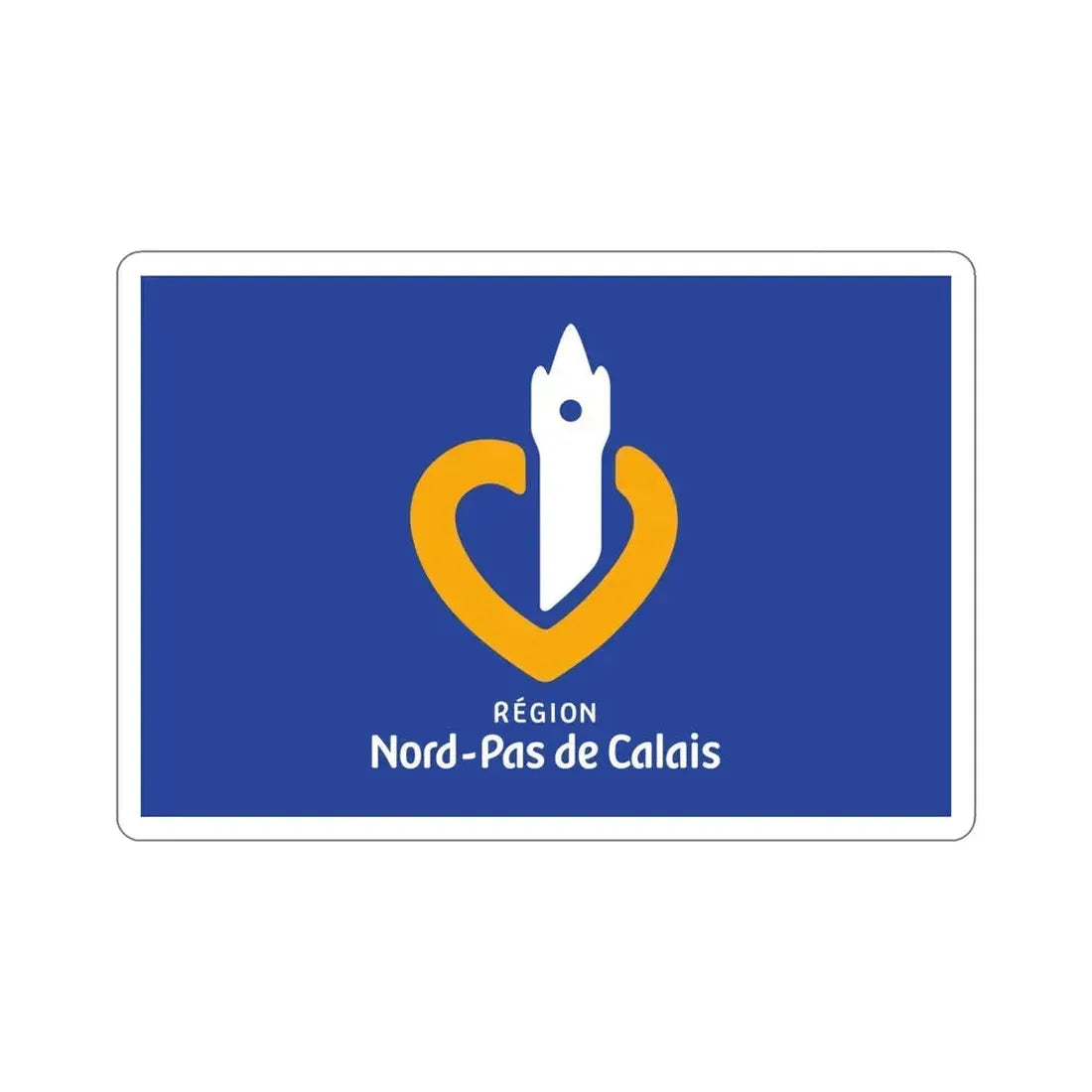 Flag of Nord Pas de Calais France 2 STICKER Vinyl Die-Cut Decal 6 Inch - The Sticker Space