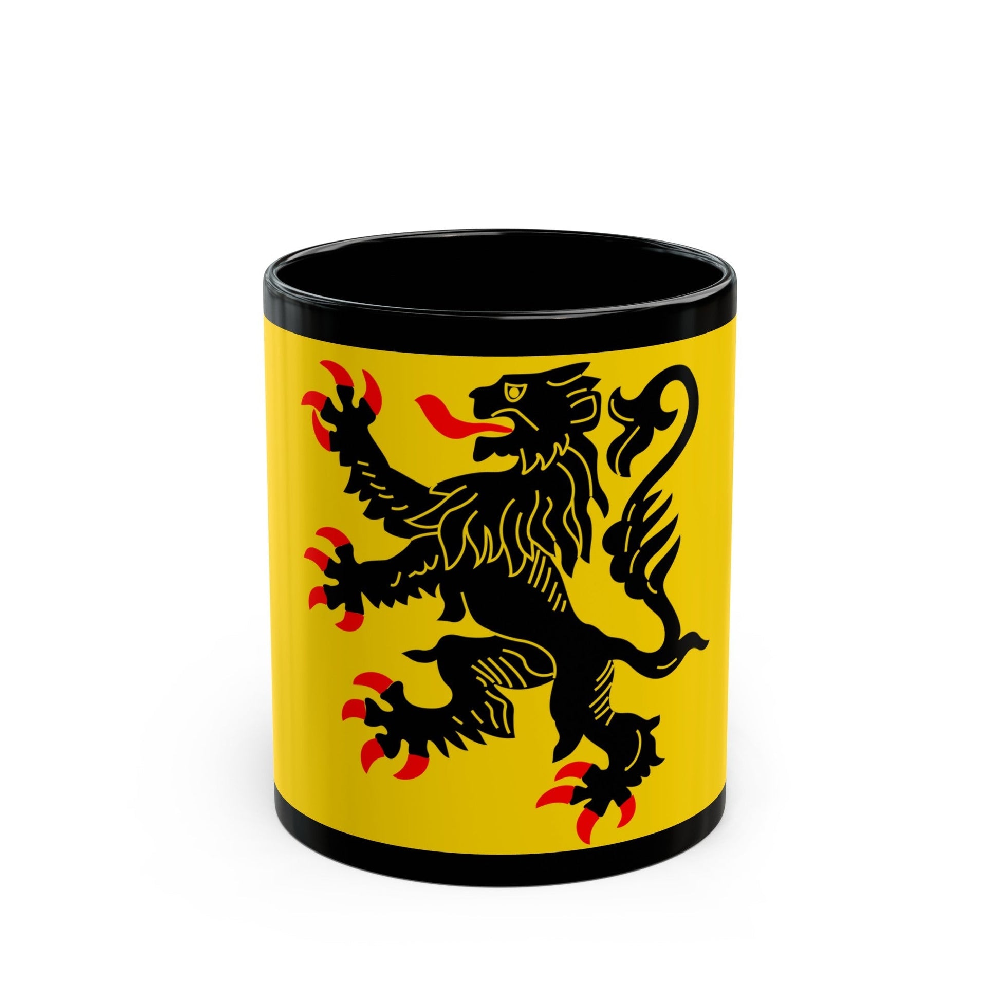 Flag of Nord Pas de Calais France - Black Coffee Mug-11oz-The Sticker Space