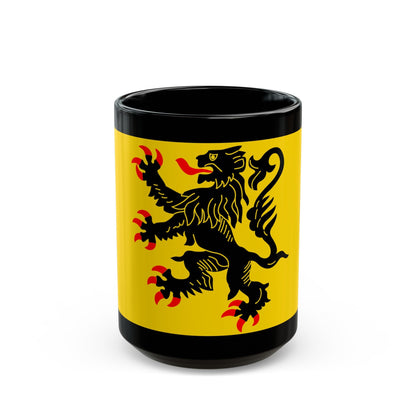 Flag of Nord Pas de Calais France - Black Coffee Mug-15oz-The Sticker Space