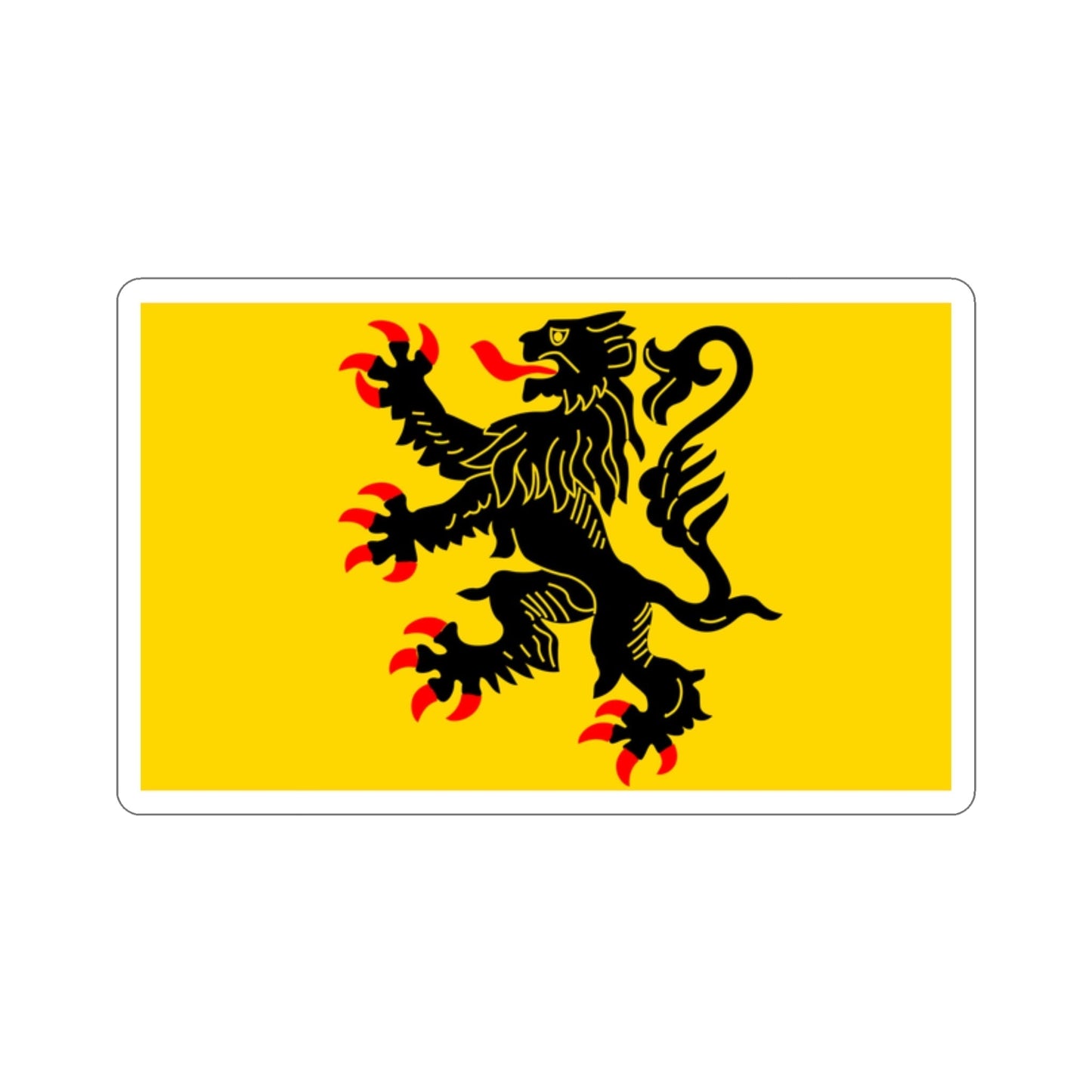 Flag of Nord Pas de Calais France STICKER Vinyl Die-Cut Decal-2 Inch-The Sticker Space