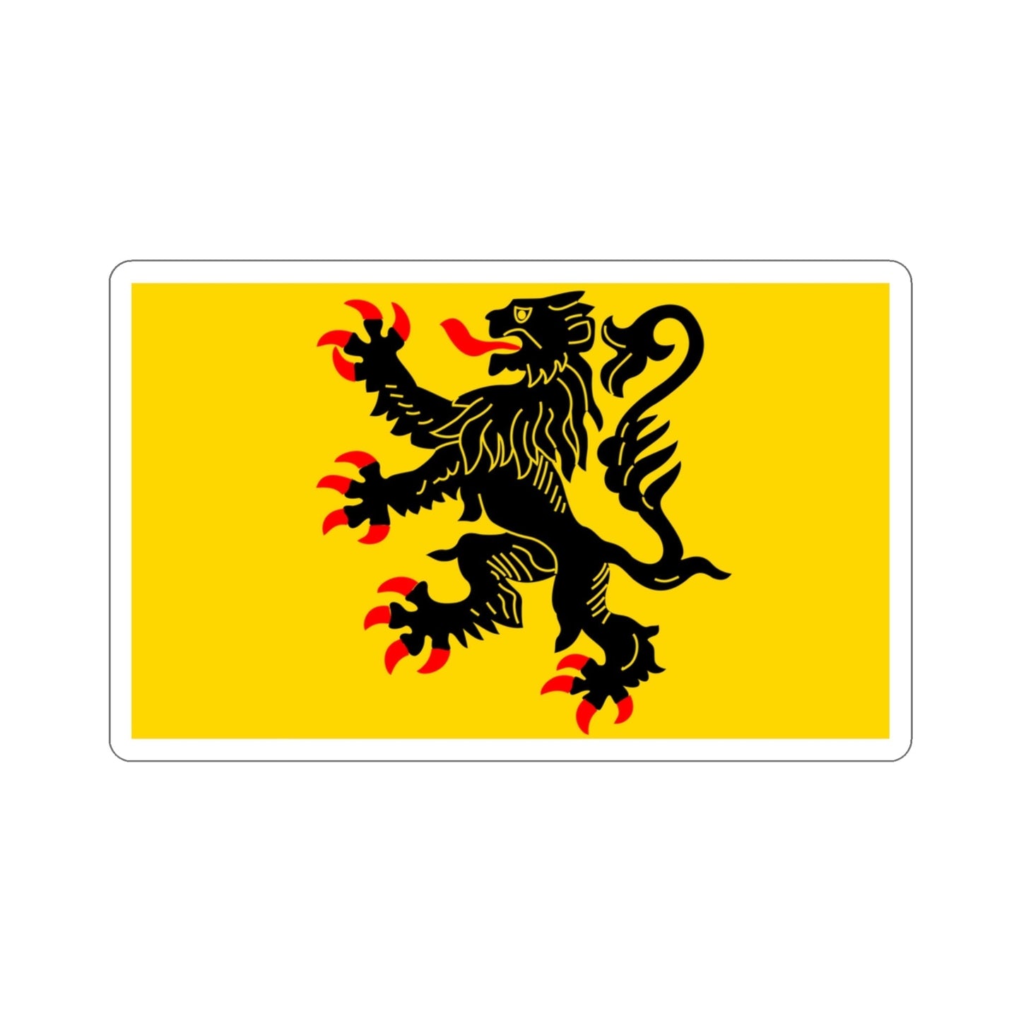 Flag of Nord Pas de Calais France STICKER Vinyl Die-Cut Decal-3 Inch-The Sticker Space