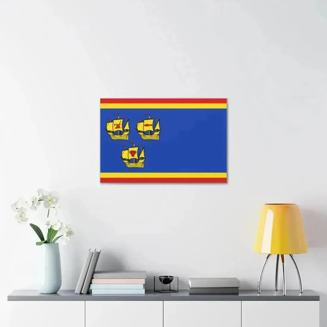Flag of Nordfriesland Germany - Canvas Wall Art - The Sticker Space