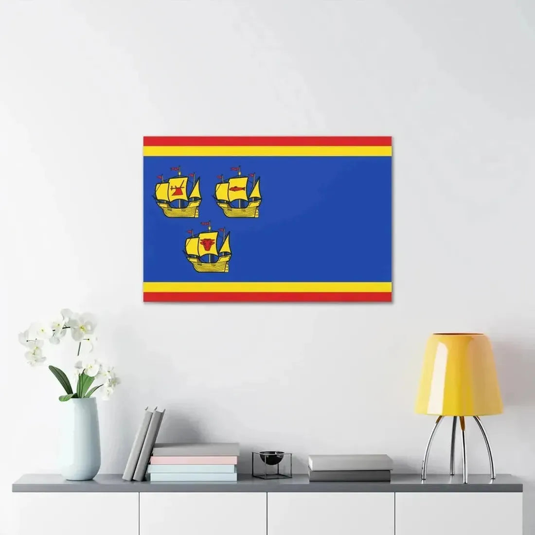 Flag of Nordfriesland Germany - Canvas Wall Art - The Sticker Space