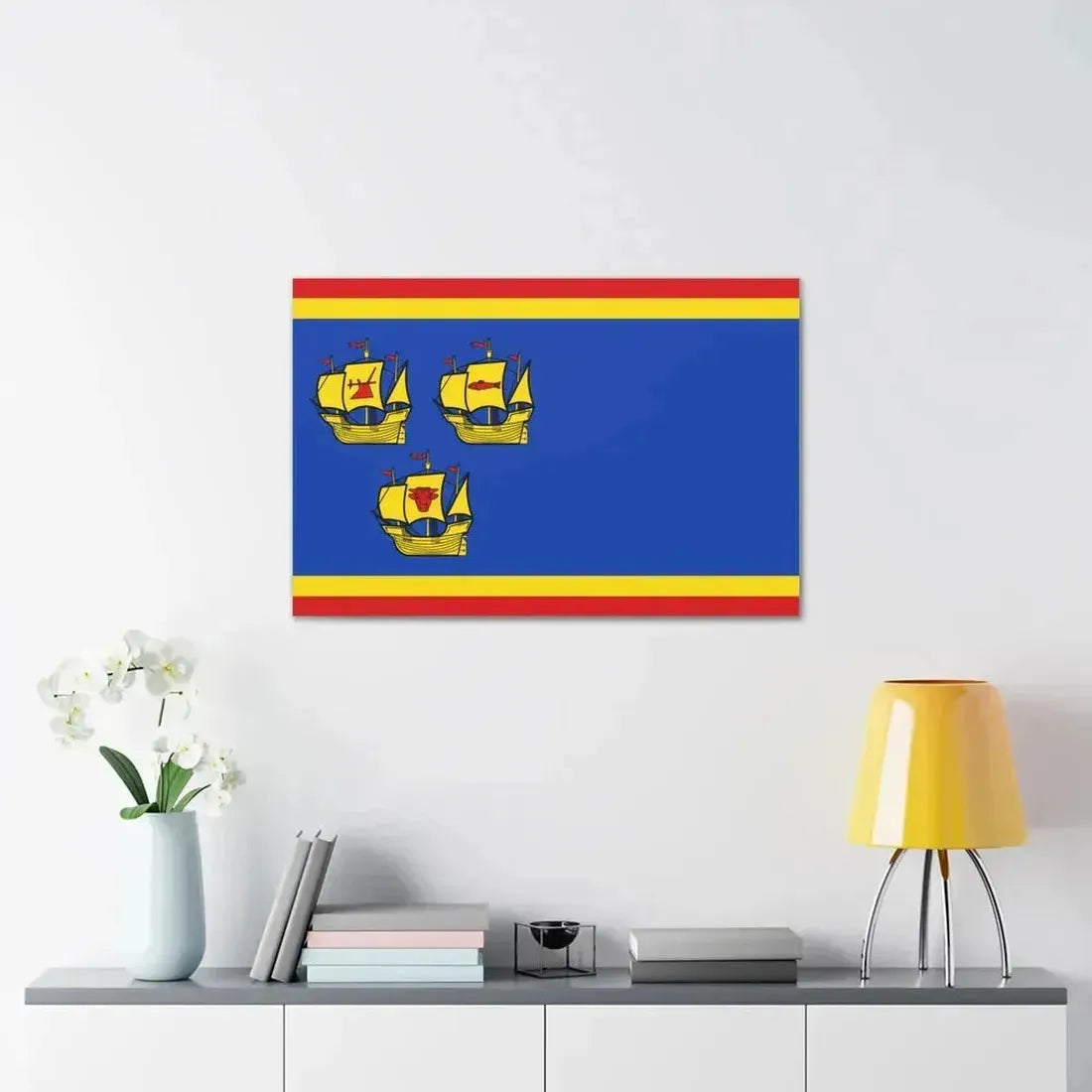 Flag of Nordfriesland Germany - Canvas Wall Art - The Sticker Space