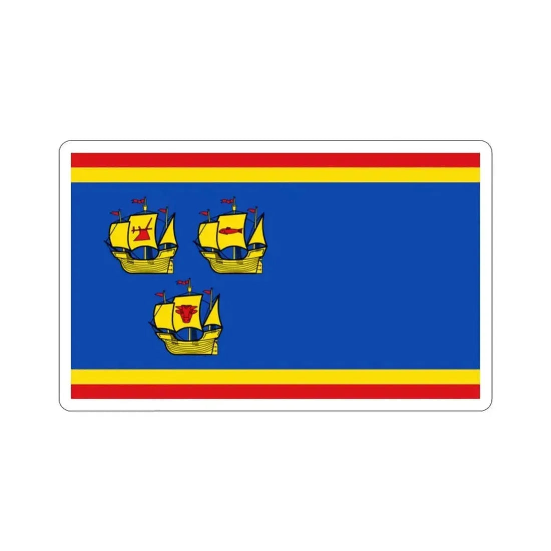 Flag of Nordfriesland Germany STICKER Vinyl Die-Cut Decal 2 Inch - The Sticker Space