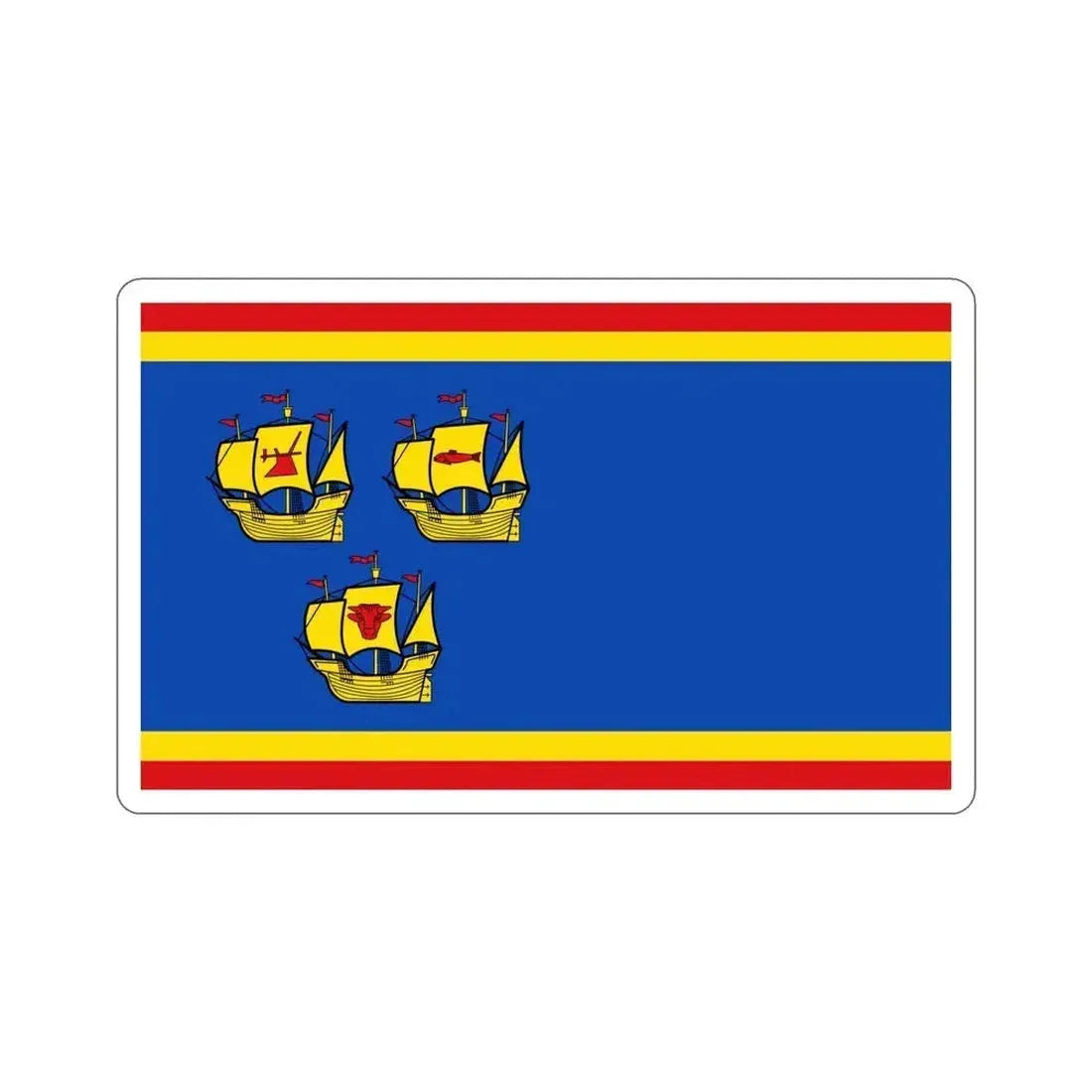 Flag of Nordfriesland Germany STICKER Vinyl Die-Cut Decal 5 Inch - The Sticker Space