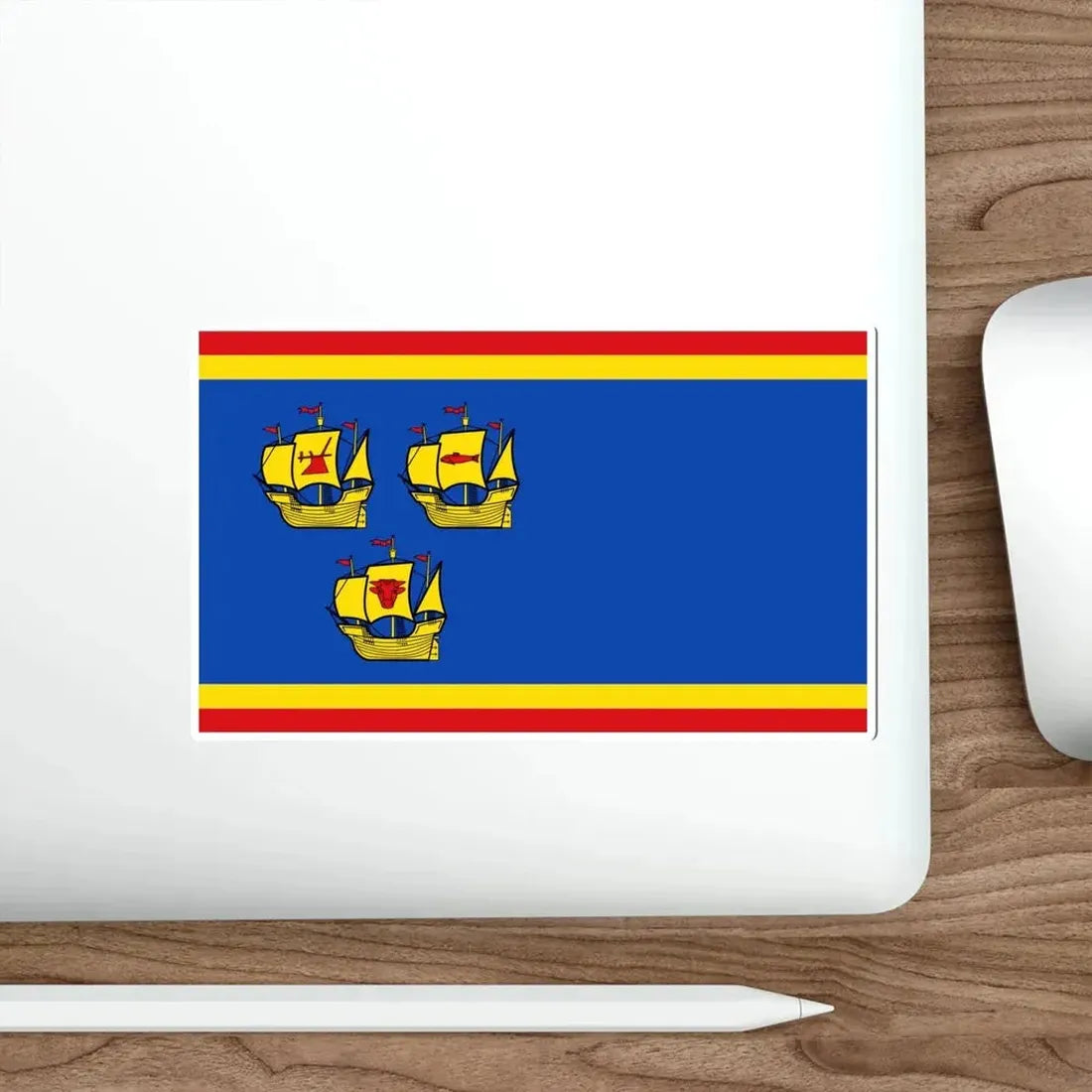 Flag of Nordfriesland Germany STICKER Vinyl Die-Cut Decal - The Sticker Space