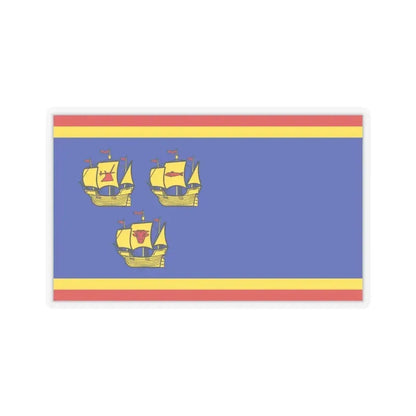 Flag of Nordfriesland Germany - STICKER Vinyl Kiss-Cut Decal 6 Inch Transparent - The Sticker Space