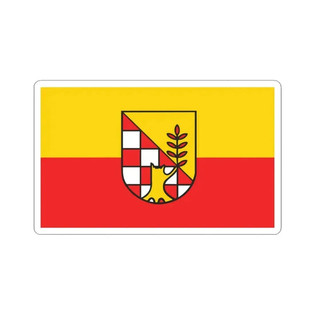 Flag of Nordhausen Germany - STICKER Vinyl Kiss-Cut Decal 3 Inch White - The Sticker Space
