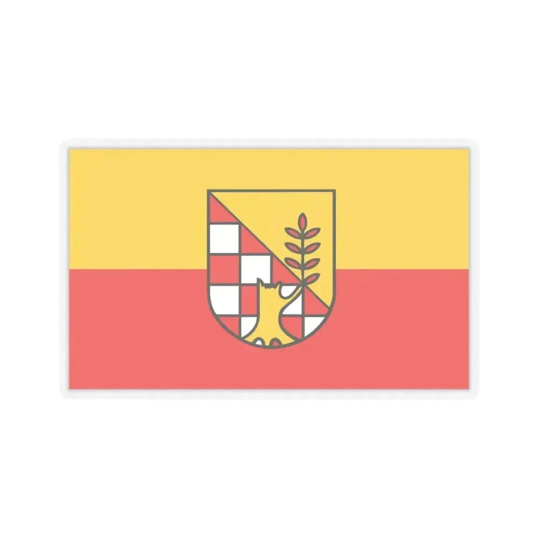 Flag of Nordhausen Germany - STICKER Vinyl Kiss-Cut Decal 4 Inch Transparent - The Sticker Space
