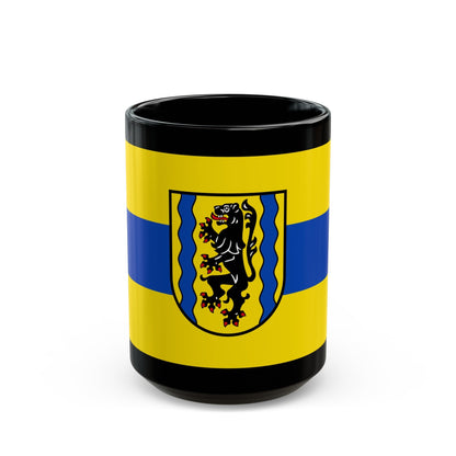 Flag of Nordsachsen Germany - Black Coffee Mug-15oz-The Sticker Space