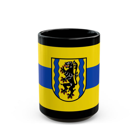 Flag of Nordsachsen Germany - Black Coffee Mug-15oz-The Sticker Space