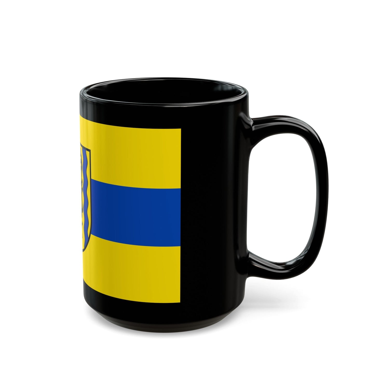 Flag of Nordsachsen Germany - Black Coffee Mug-The Sticker Space