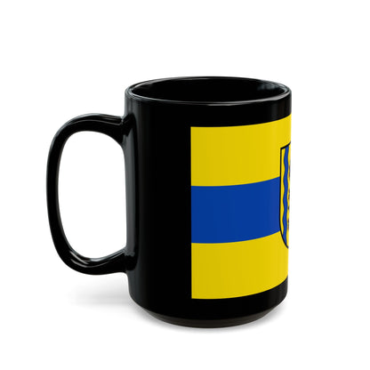 Flag of Nordsachsen Germany - Black Coffee Mug-The Sticker Space