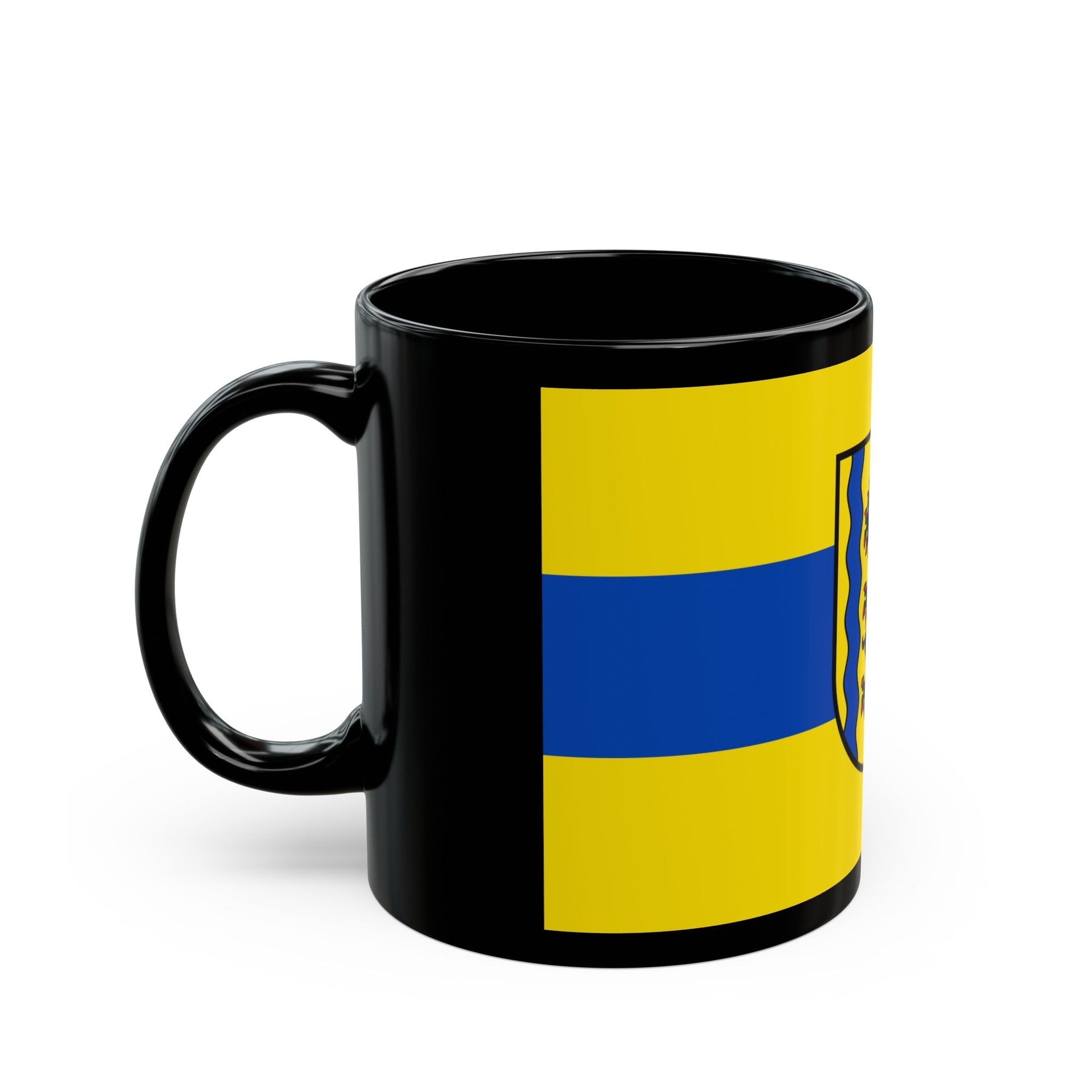 Flag of Nordsachsen Germany - Black Coffee Mug-The Sticker Space