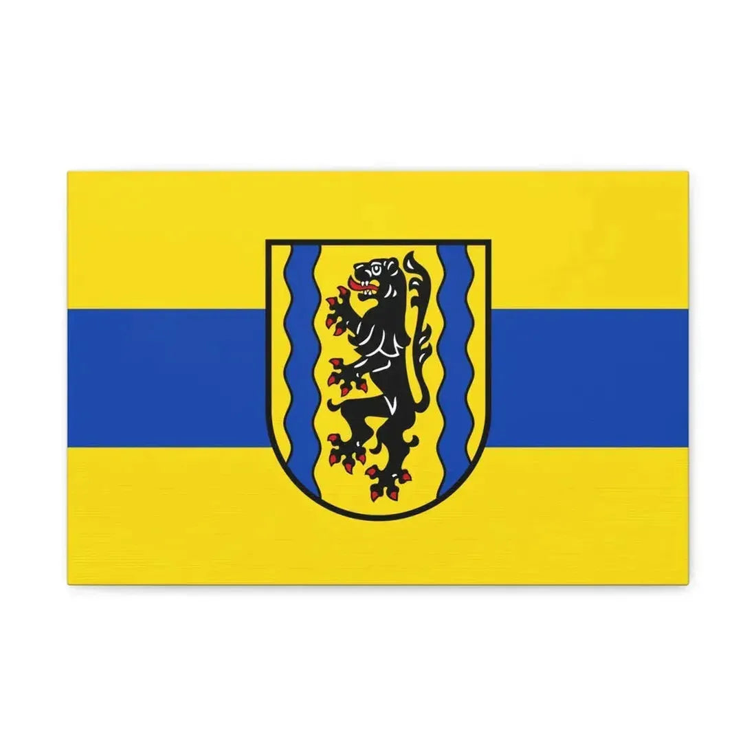 Flag of Nordsachsen Germany - Canvas Wall Art 18″ x 12″ 1.25" - The Sticker Space