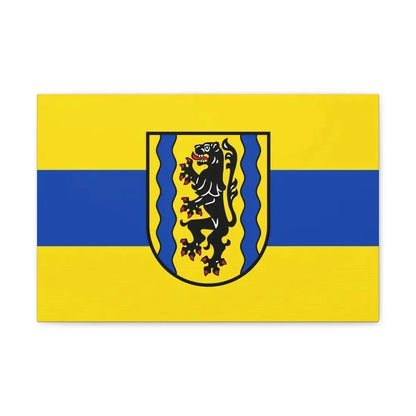 Flag of Nordsachsen Germany - Canvas Wall Art 18″ x 12″ 1.25" - The Sticker Space
