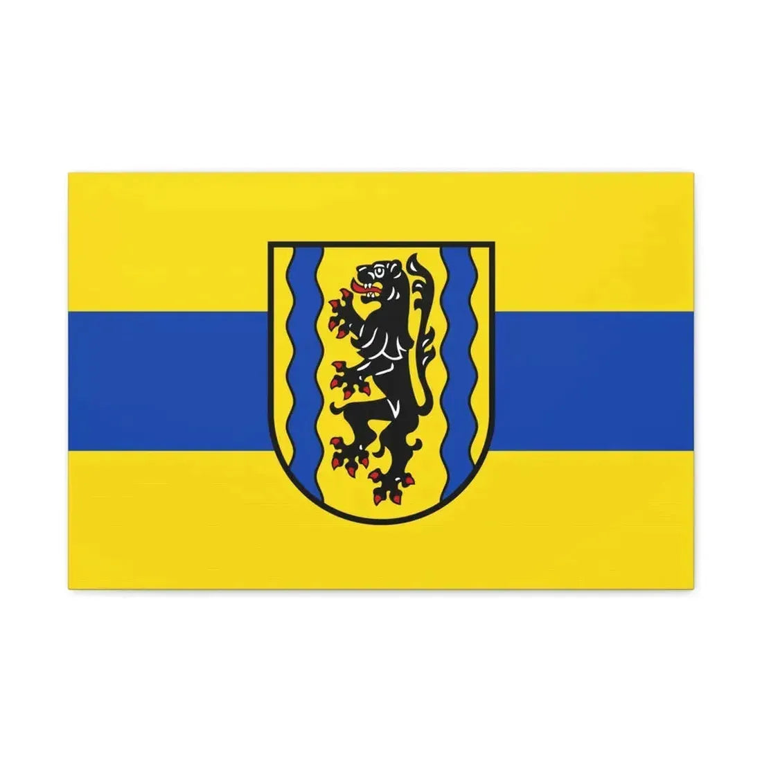 Flag of Nordsachsen Germany - Canvas Wall Art 24″ x 16″ 1.25" - The Sticker Space