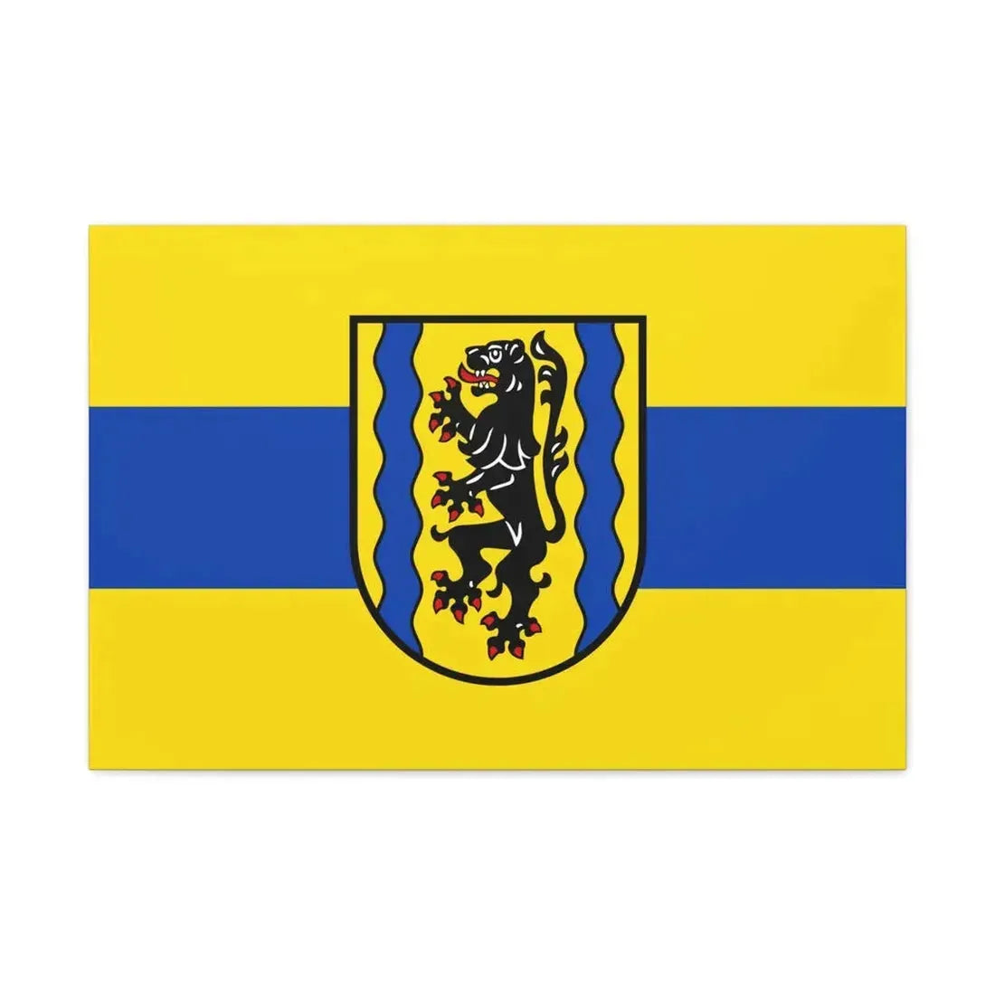 Flag of Nordsachsen Germany - Canvas Wall Art 30" x 20" 1.25" - The Sticker Space