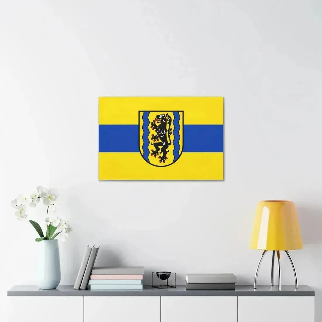 Flag of Nordsachsen Germany - Canvas Wall Art - The Sticker Space
