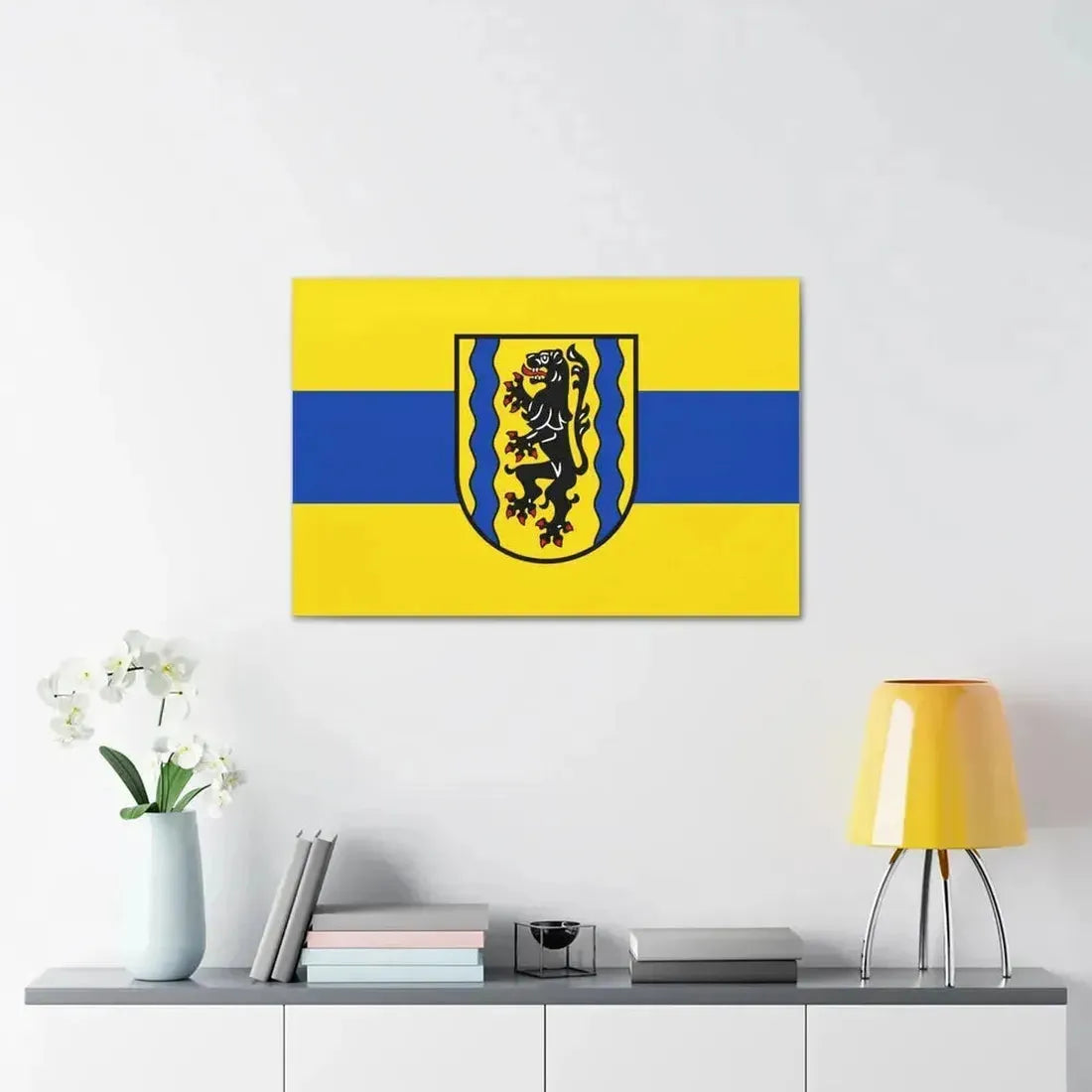 Flag of Nordsachsen Germany - Canvas Wall Art - The Sticker Space