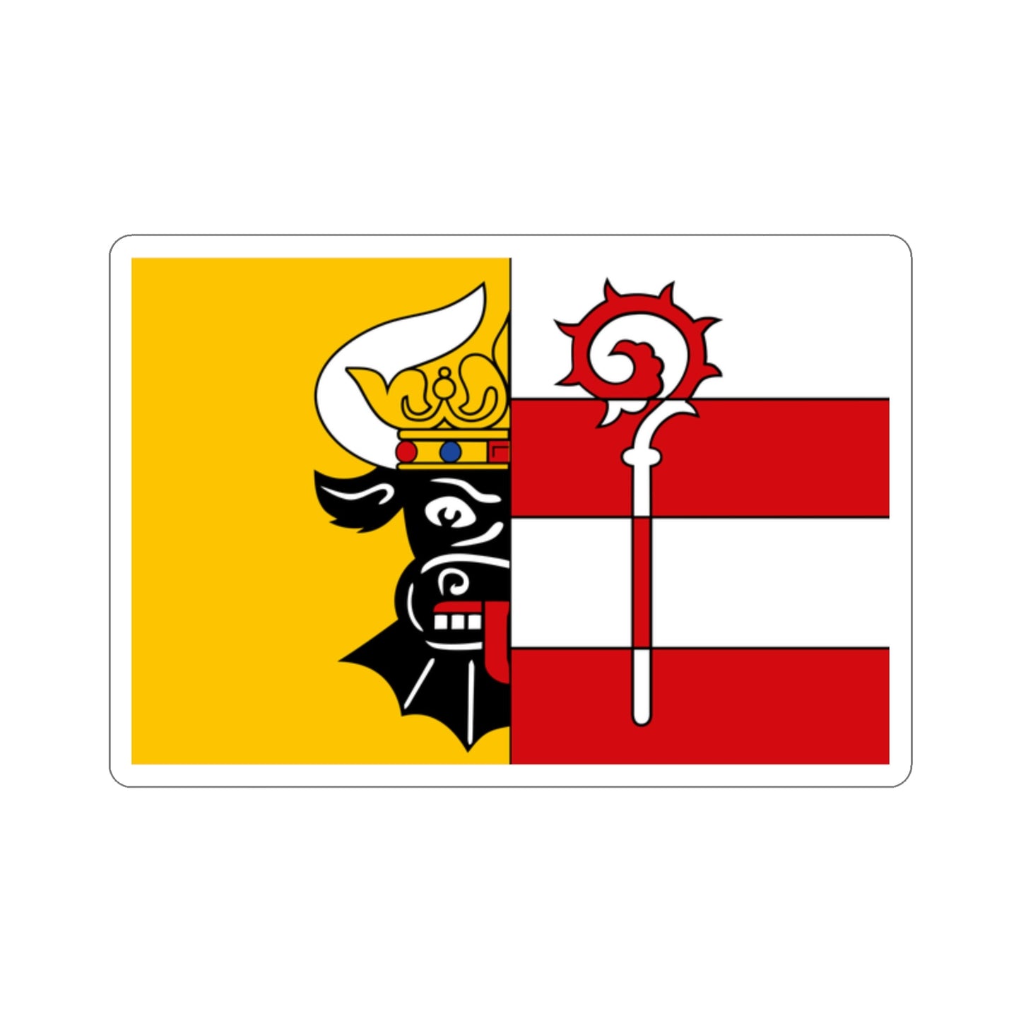 Flag of Nordwestmecklenburg Germany STICKER Vinyl Die-Cut Decal-2 Inch-The Sticker Space