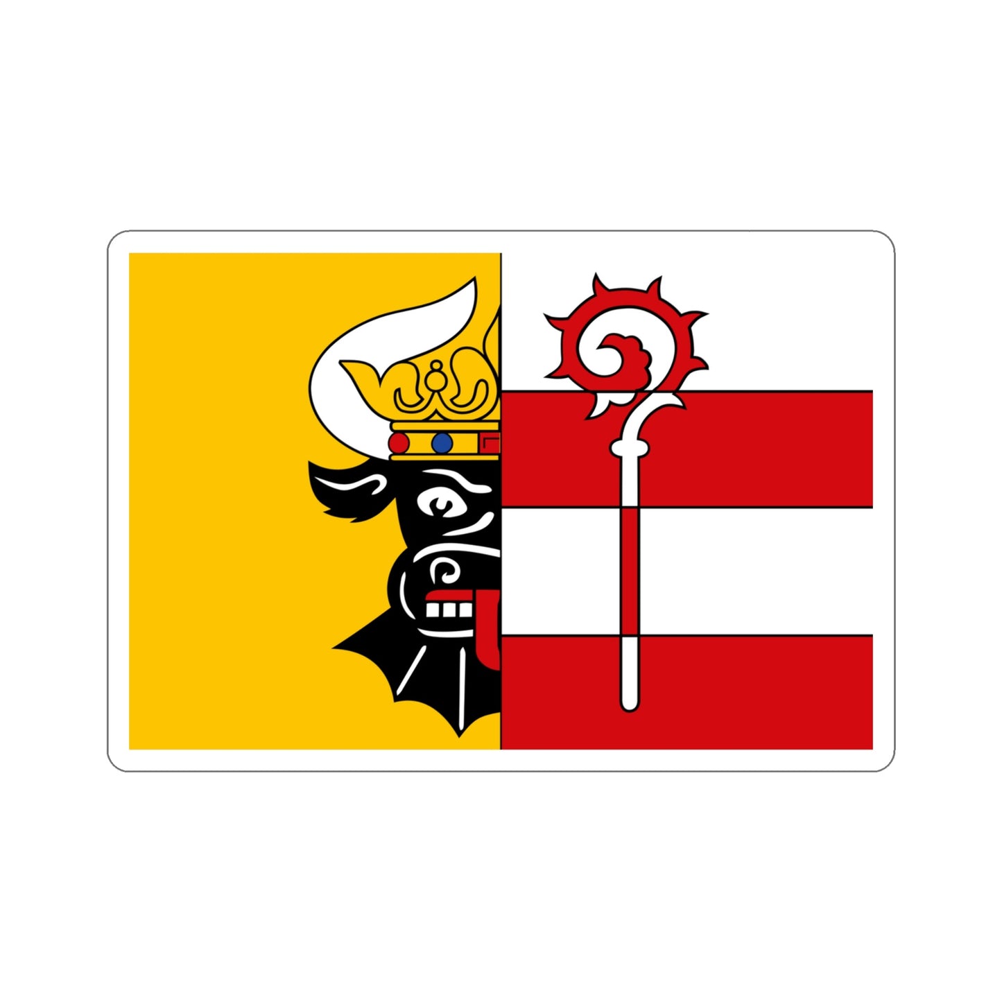 Flag of Nordwestmecklenburg Germany STICKER Vinyl Die-Cut Decal-4 Inch-The Sticker Space