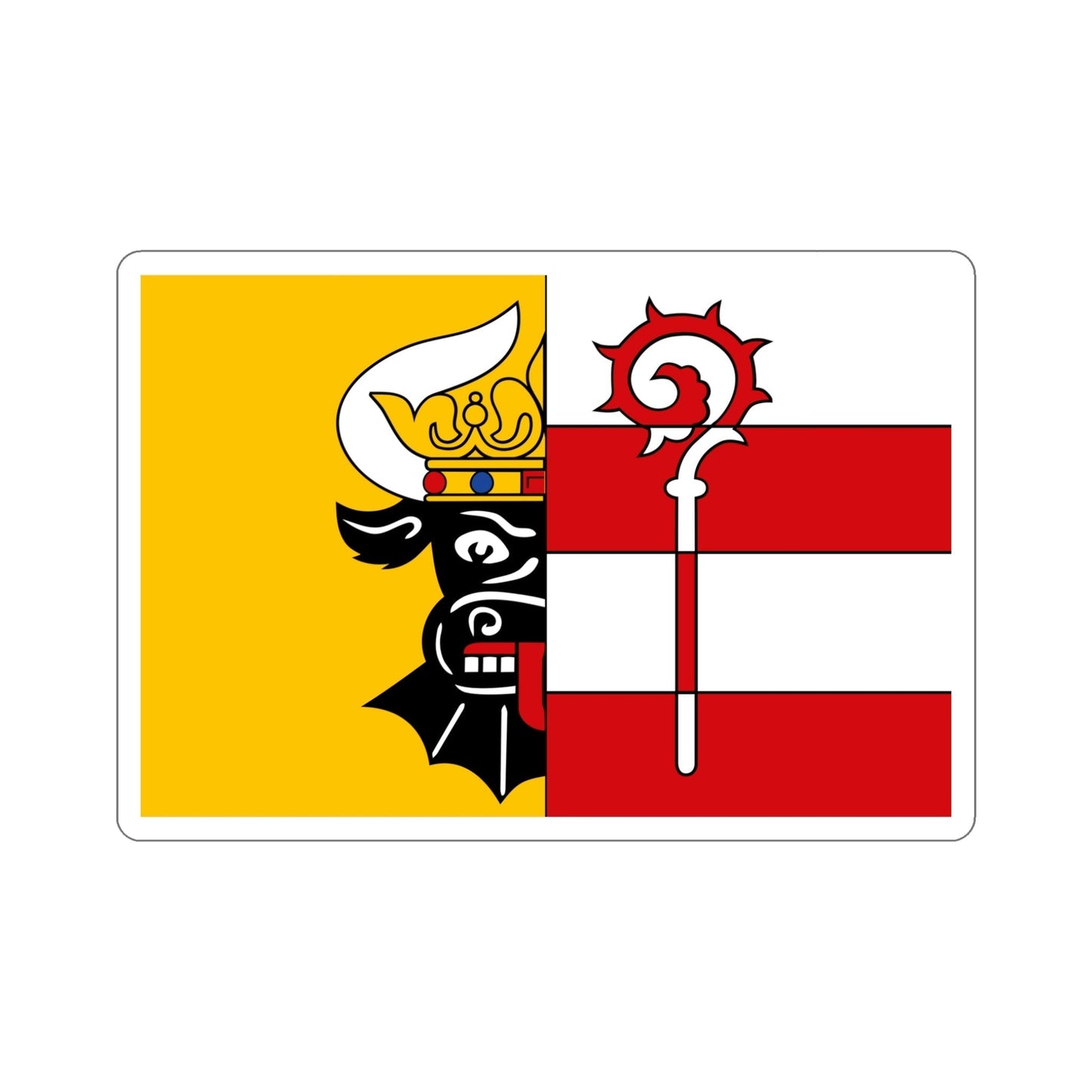 Flag of Nordwestmecklenburg Germany STICKER Vinyl Die-Cut Decal-5 Inch-The Sticker Space