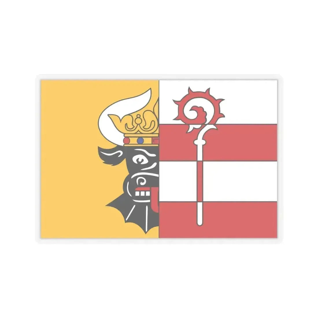 Flag of Nordwestmecklenburg Germany - STICKER Vinyl Kiss-Cut Decal 6 Inch Transparent - The Sticker Space