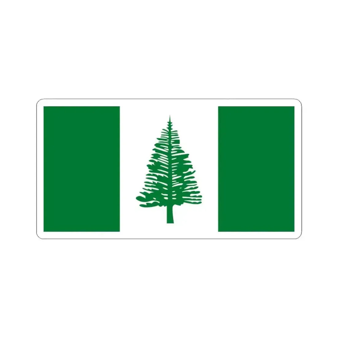 Flag of Norfolk Island (Australia) STICKER Vinyl Kiss-Cut Decal 3 Inch White - The Sticker Space