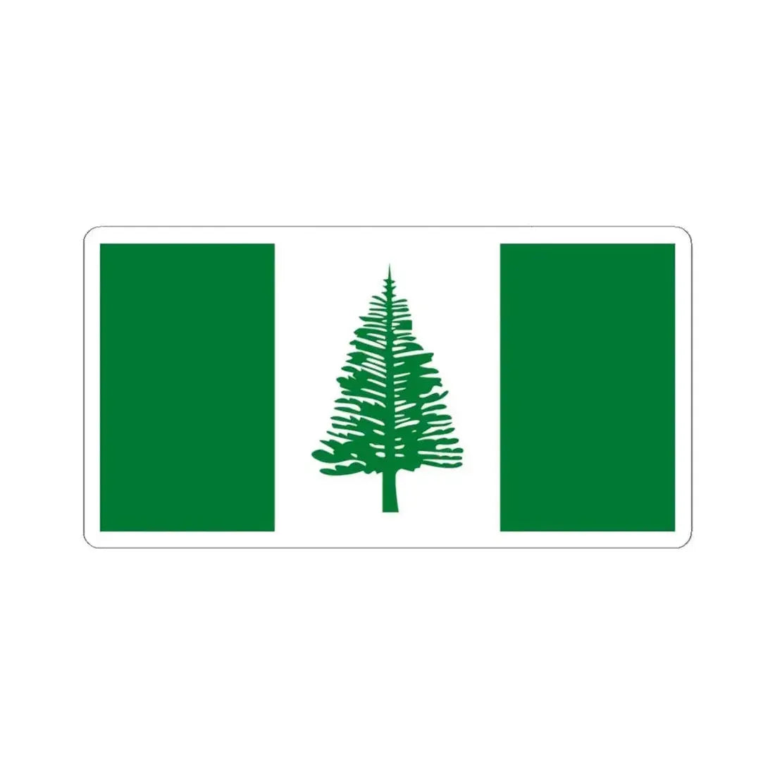 Flag of Norfolk Island (Australia) STICKER Vinyl Kiss-Cut Decal 4 Inch White - The Sticker Space