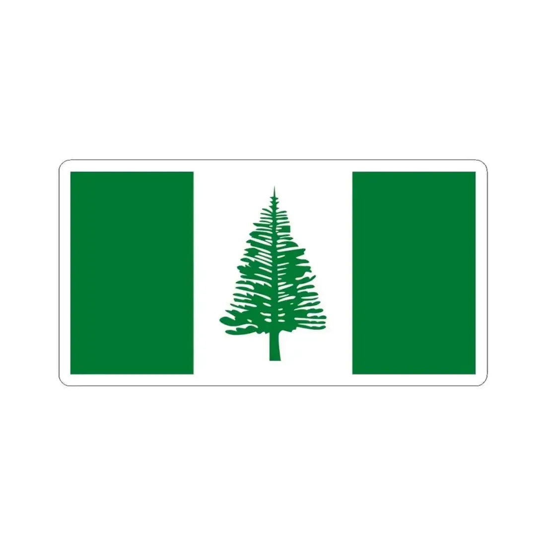 Flag of Norfolk Island (Australia) STICKER Vinyl Kiss-Cut Decal 6 Inch White - The Sticker Space