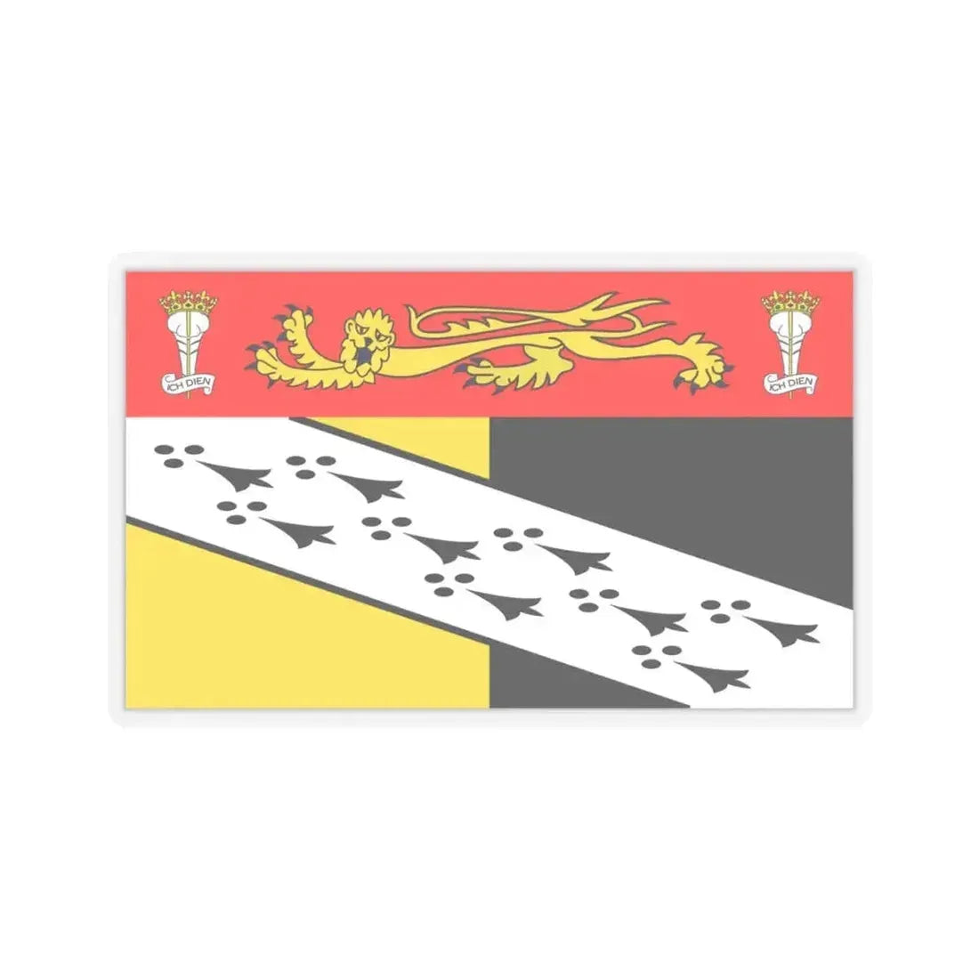 Flag of Norfolk UK - STICKER Vinyl Kiss-Cut Decal 4 Inch Transparent - The Sticker Space