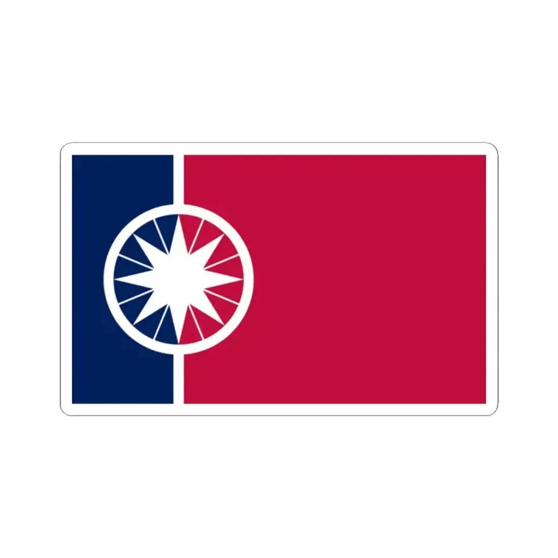 Flag of Norman Oklahoma (United States) STICKER Vinyl Kiss-Cut Decal 2 Inch White - The Sticker Space
