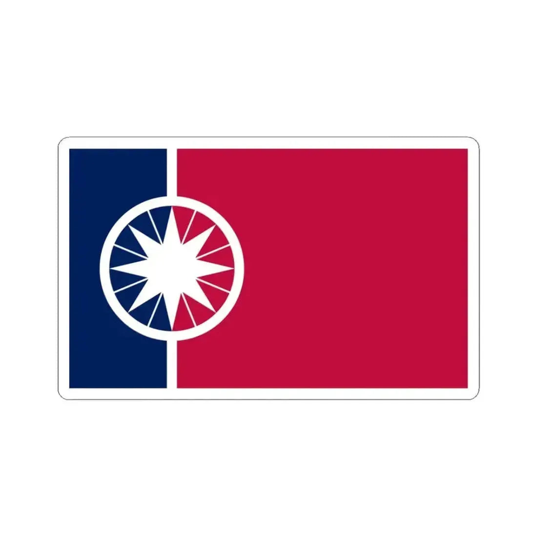 Flag of Norman Oklahoma (United States) STICKER Vinyl Kiss-Cut Decal 3 Inch White - The Sticker Space