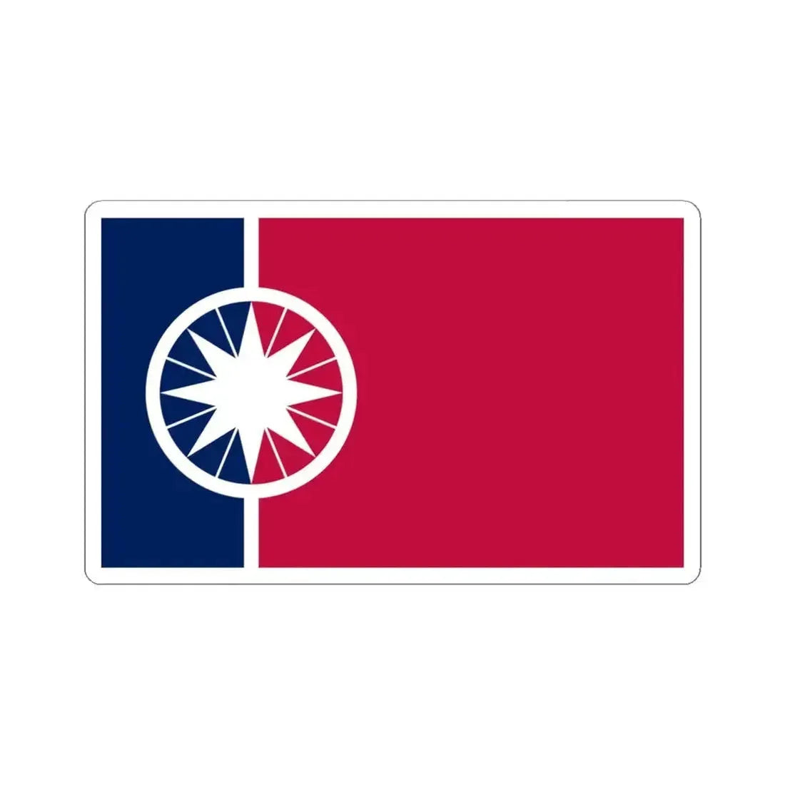 Flag of Norman Oklahoma (United States) STICKER Vinyl Kiss-Cut Decal 4 Inch White - The Sticker Space