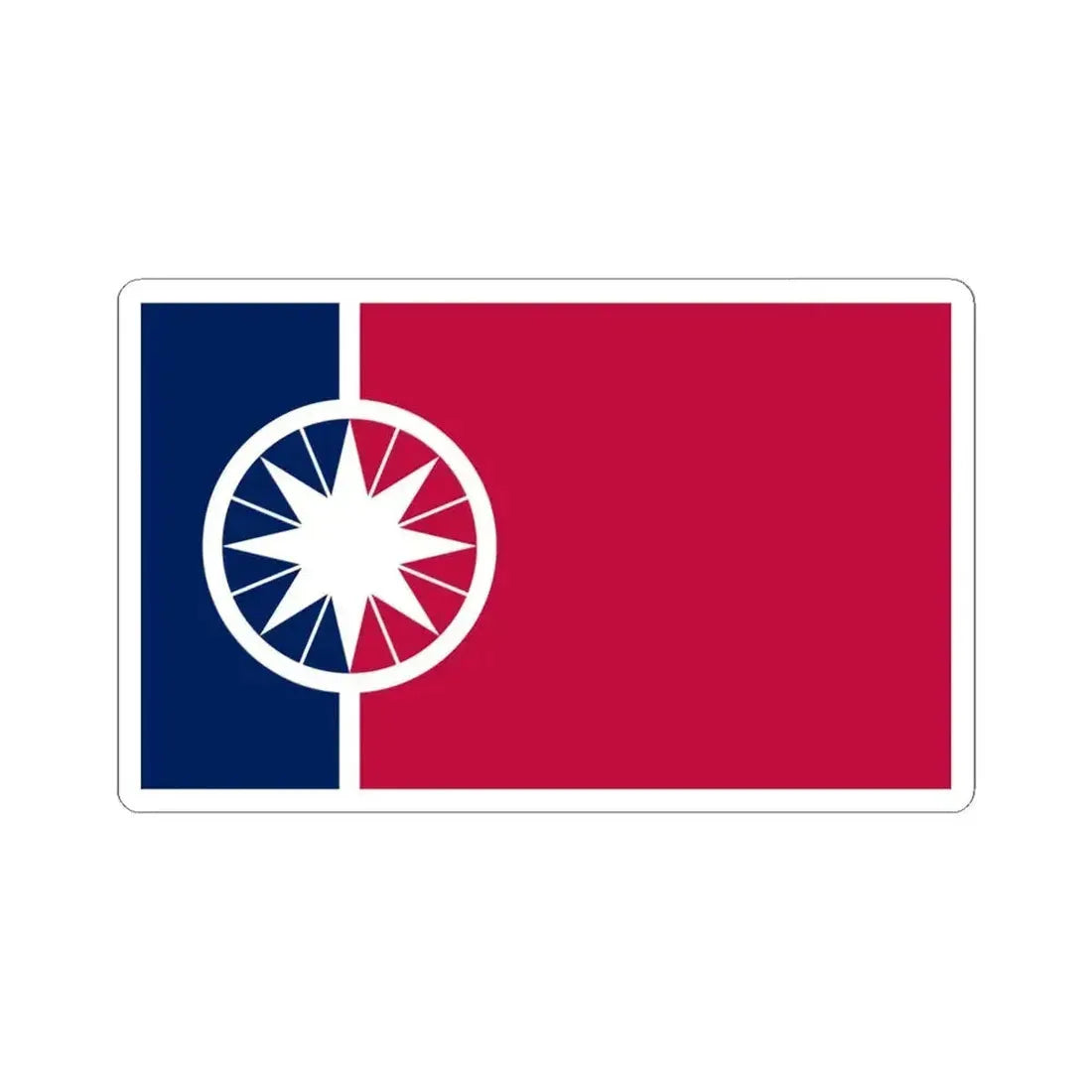 Flag of Norman Oklahoma (United States) STICKER Vinyl Kiss-Cut Decal 6 Inch White - The Sticker Space