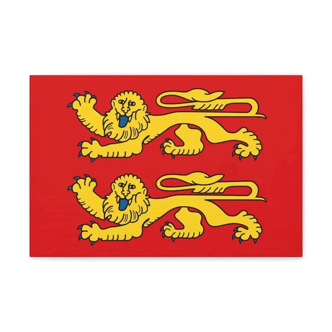 Flag of Normandy France 2 - Canvas Wall Art 18″ x 12″ 1.25" - The Sticker Space